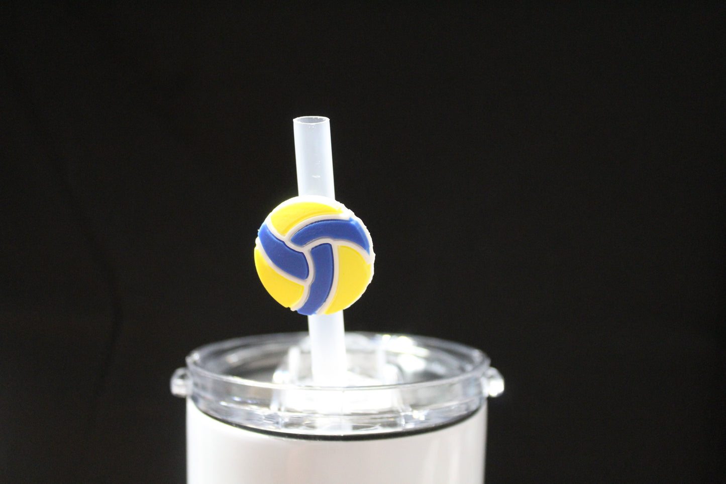 Volleyball Straw Charm