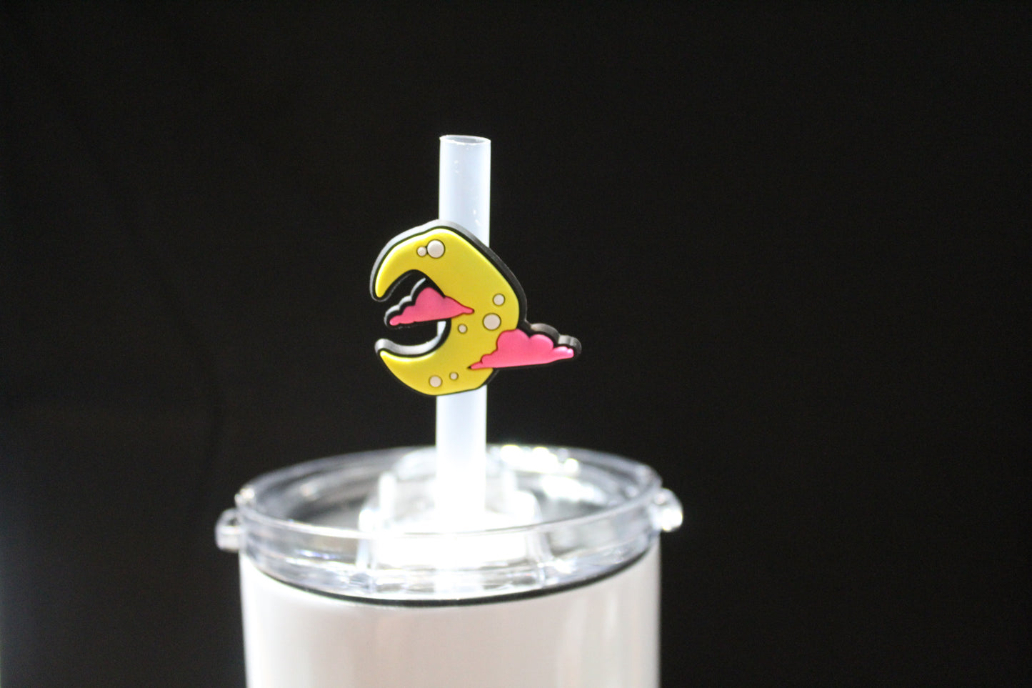 Yellow Moon Straw Charm