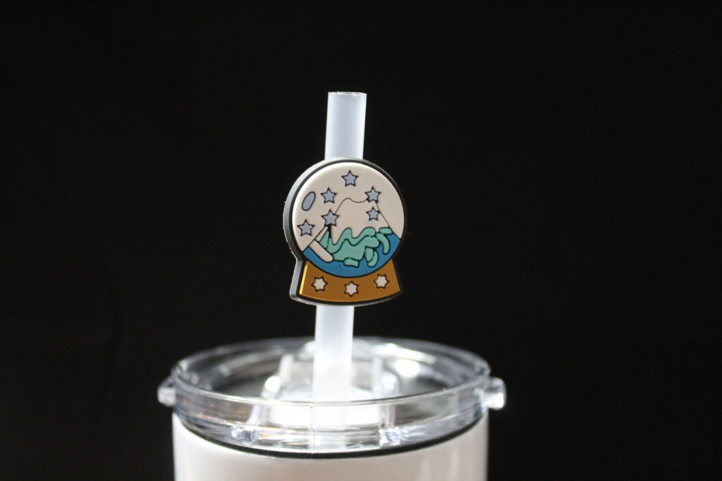 Snow Globe Straw Charm