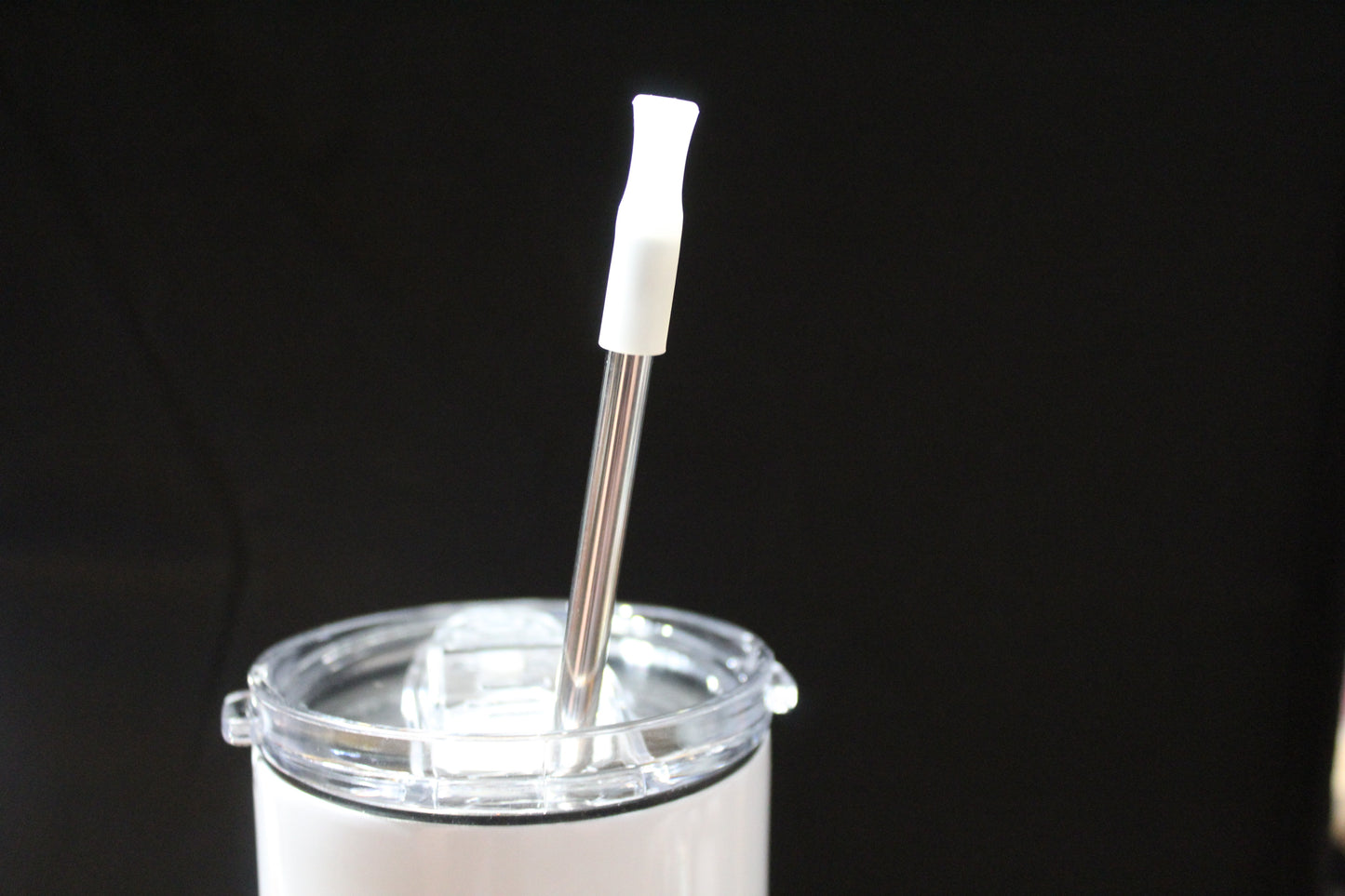 White - Silicone Straw Top Covers