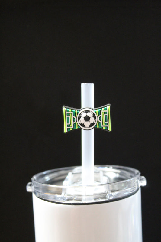 Soccer Straw Charm