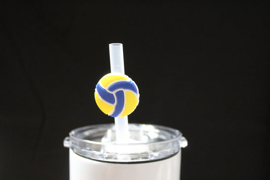 Volleyball Straw Charm