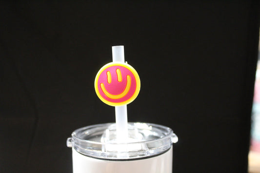 Smiley Face Straw Charm