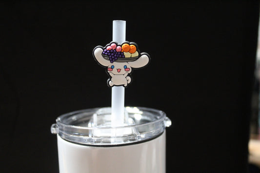 Fruit Bunny Straw Charm