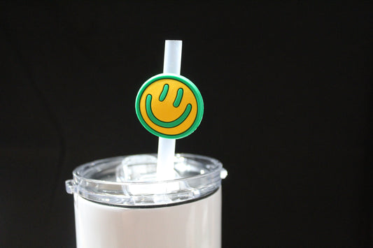 Smiley Face Straw Charm