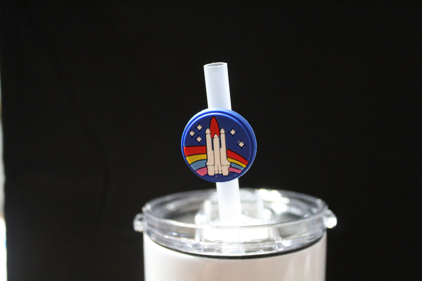 Space Ship Straw Charm