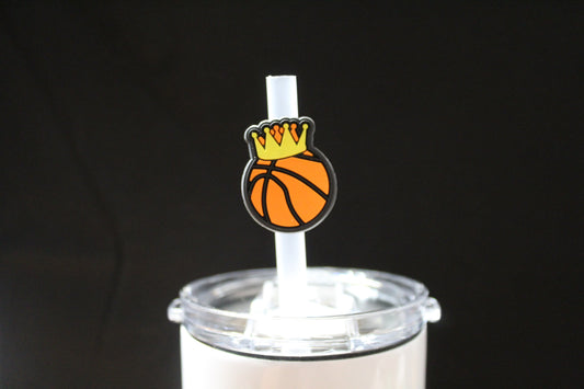 Basketball Royalty Straw Charm