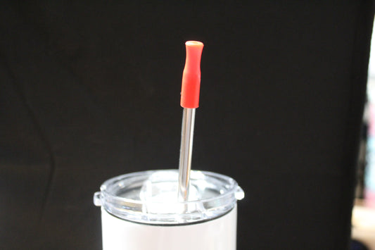 Red - Silicone Straw Top Covers