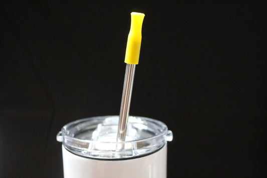 Yellow - Silicone Straw Top Covers
