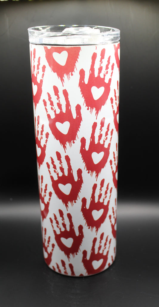 20 oz Hand Print Love Tumbler