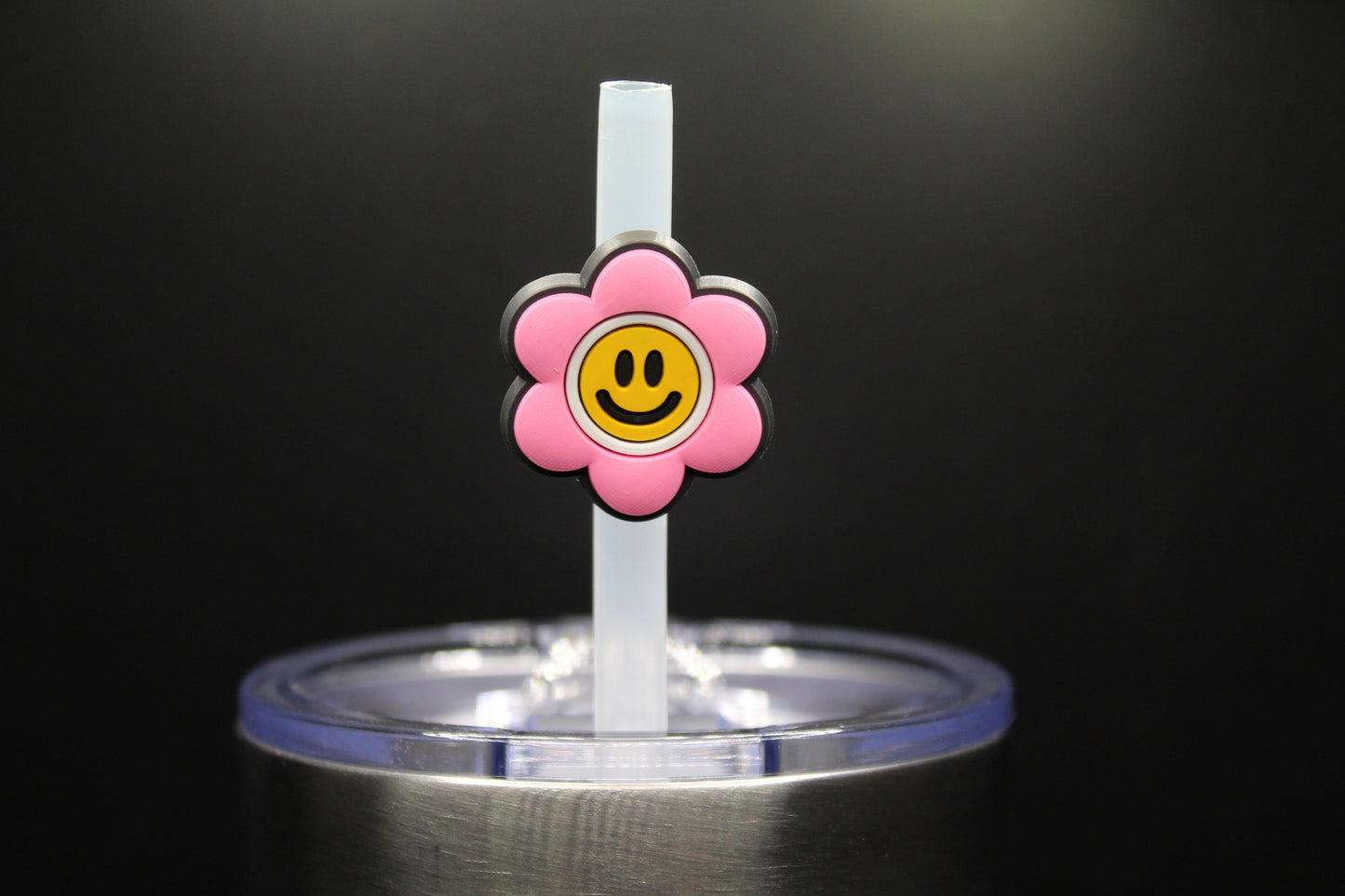 Smiling Flower Straw Charm