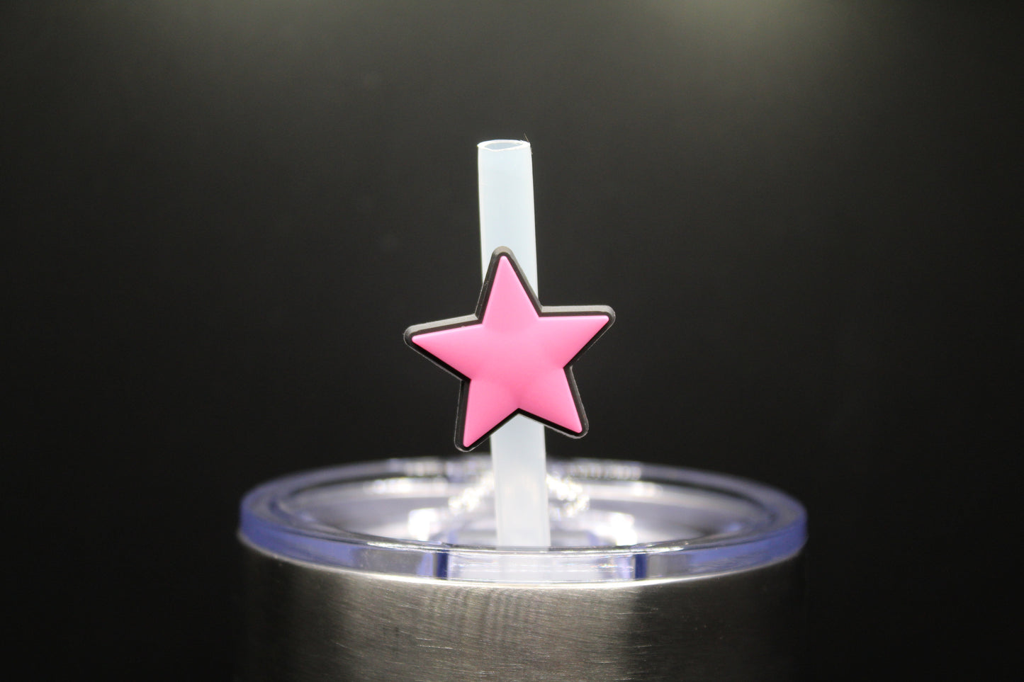 Pink Star Straw Charm