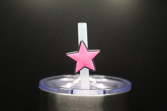 Pink Star Straw Charm