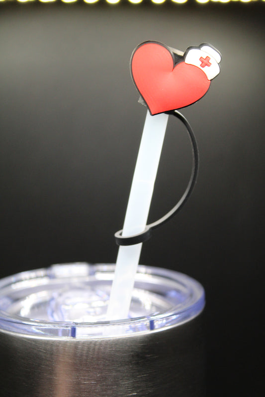 Nurse Heart Straw Cap