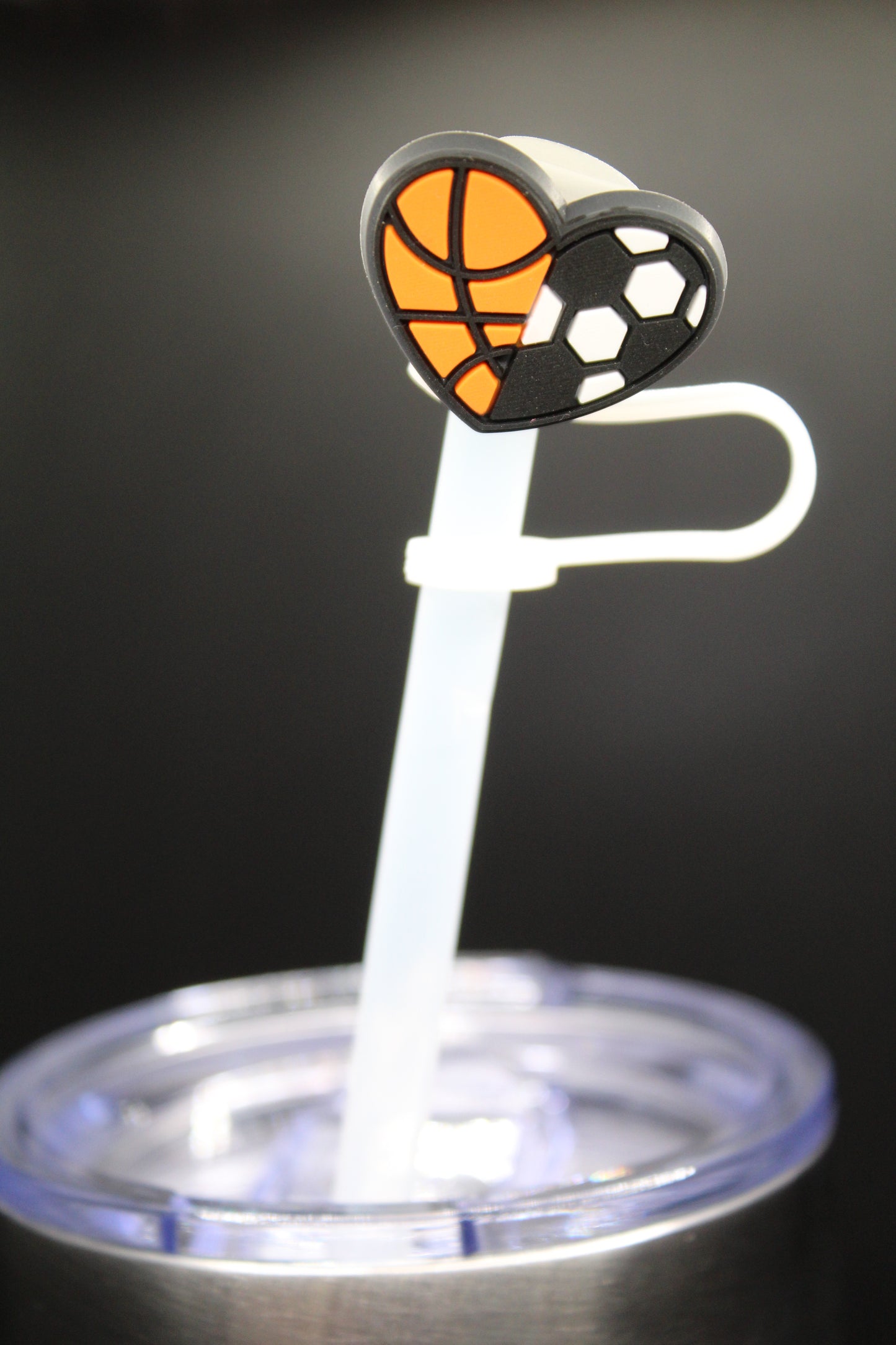 Basket Ball & Soccer Heart Straw Cap