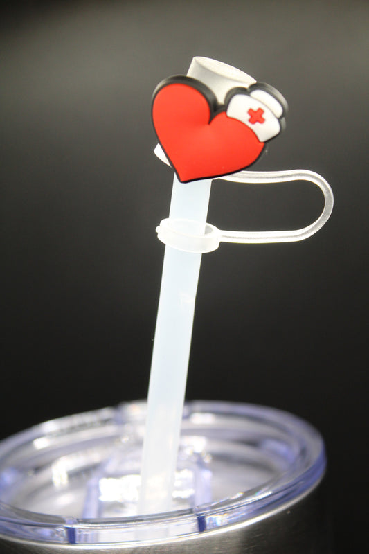 Nurse Heart Straw Cap