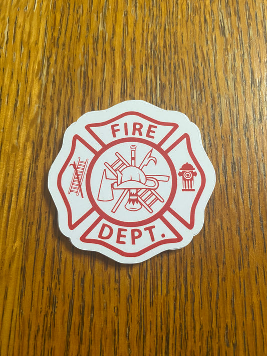 Fire Dept. Sticker